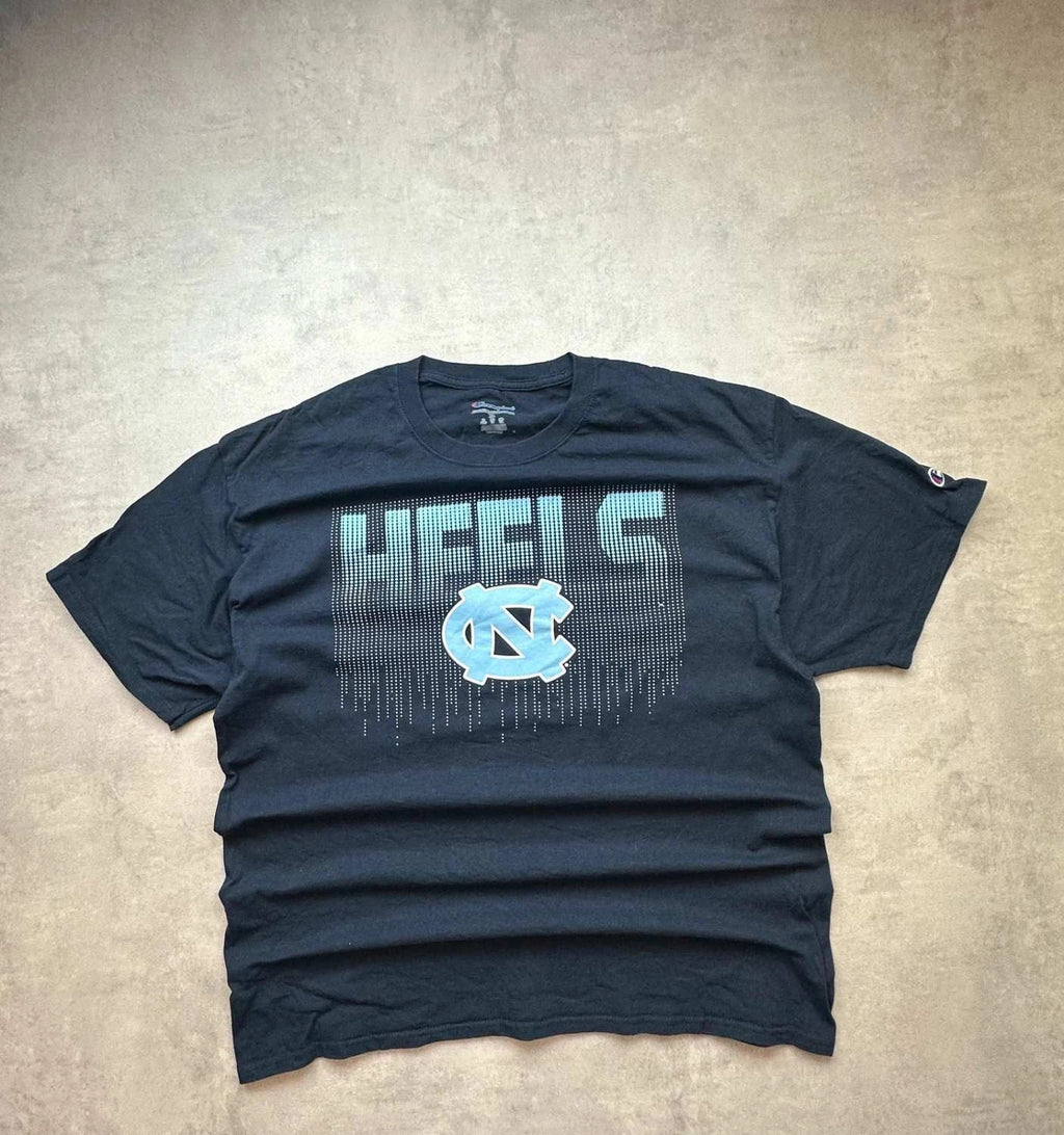 T-Shirt Champion Vintage North Carolina Tar Heels Bleu Foncé