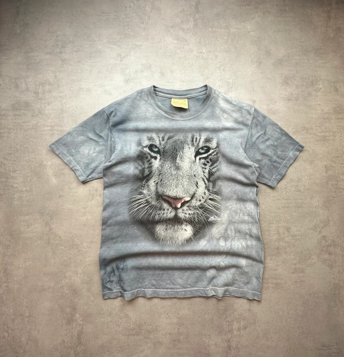 Tee-Shirt Vintage The Mountain Tiger Blanc Gris