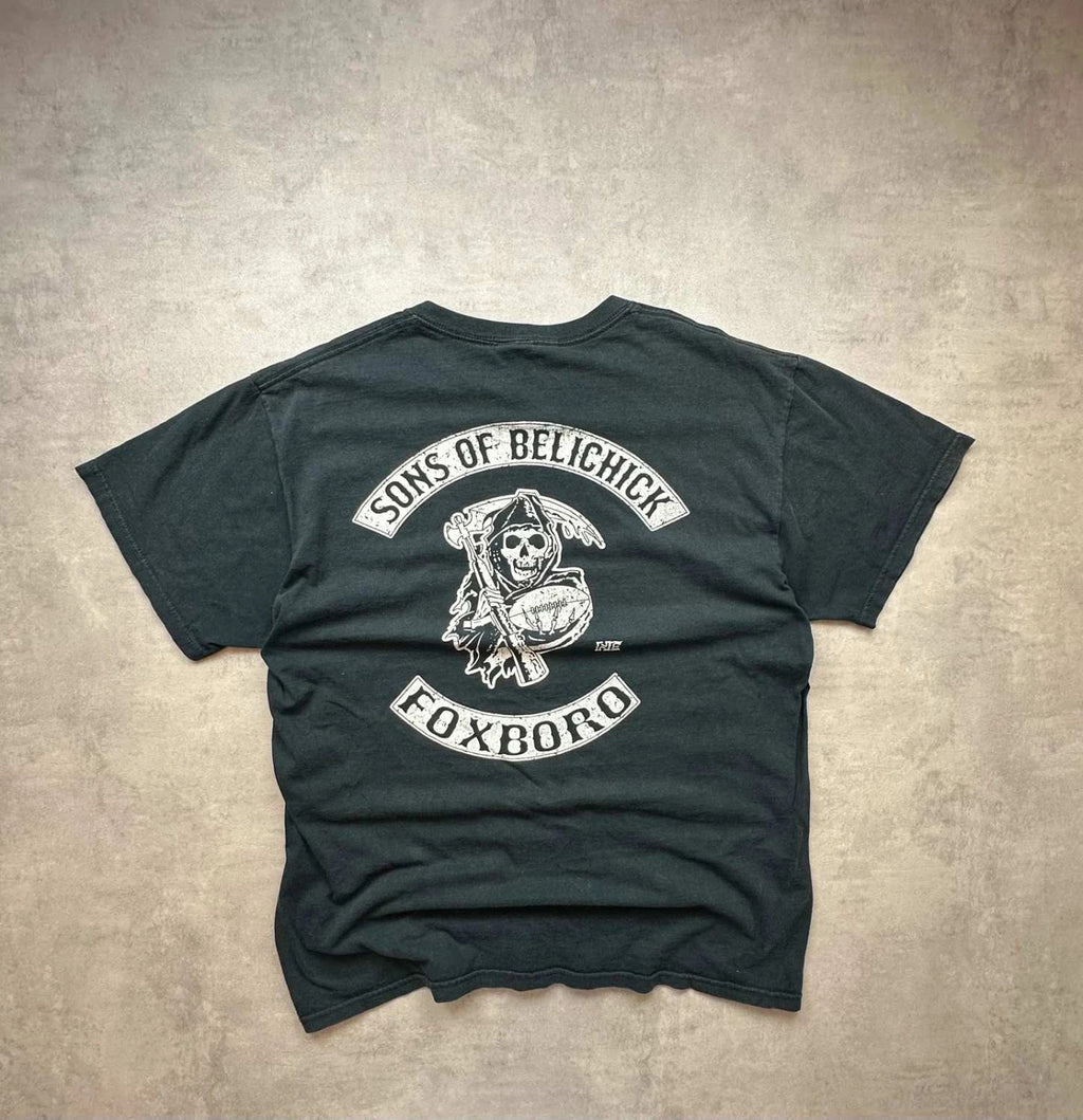 T-Shirt Vintage Patriot Original Foxboro Graphic Dos Noir