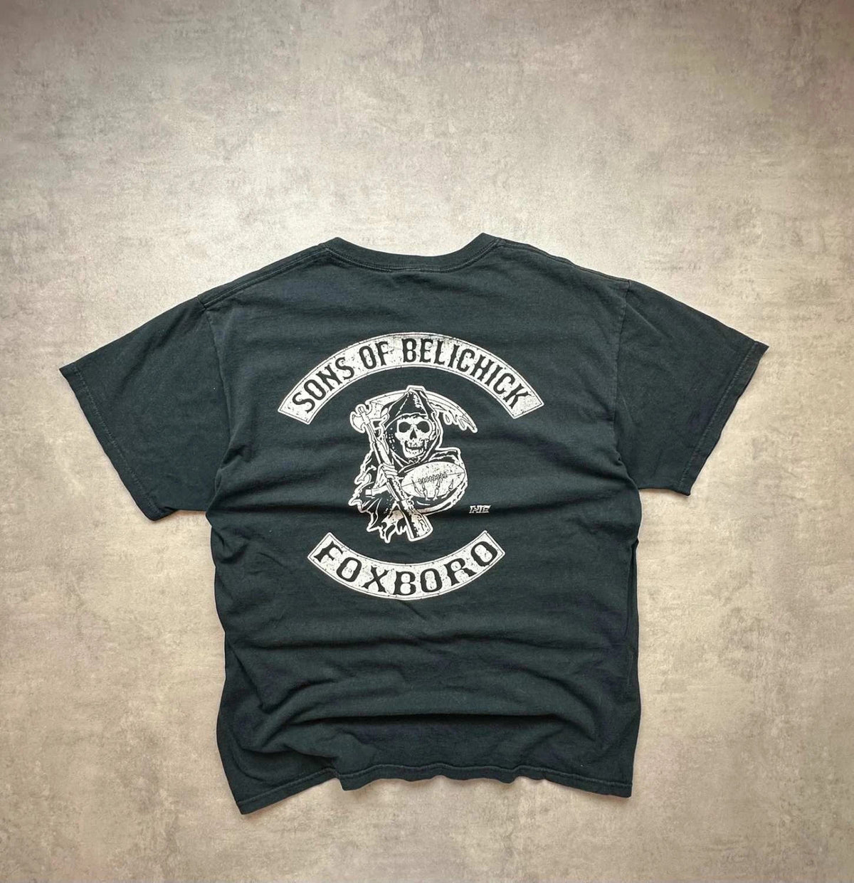 T-Shirt Vintage Patriot Original Foxboro Graphic Dos Noir