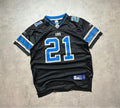 Maillot NFL Vintage Detroit Lions #21 Cullin Noir & Bleu