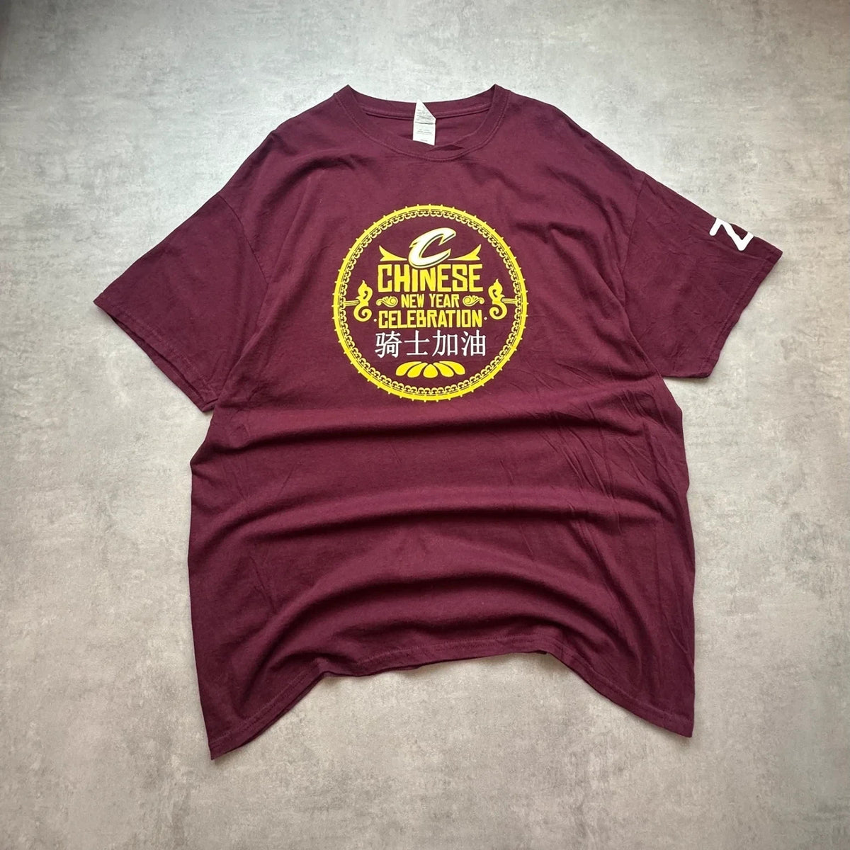 Tee shirt Vintage Cleveland Cavaliers | Wine And Gold | Chinese New Years - Taille XL