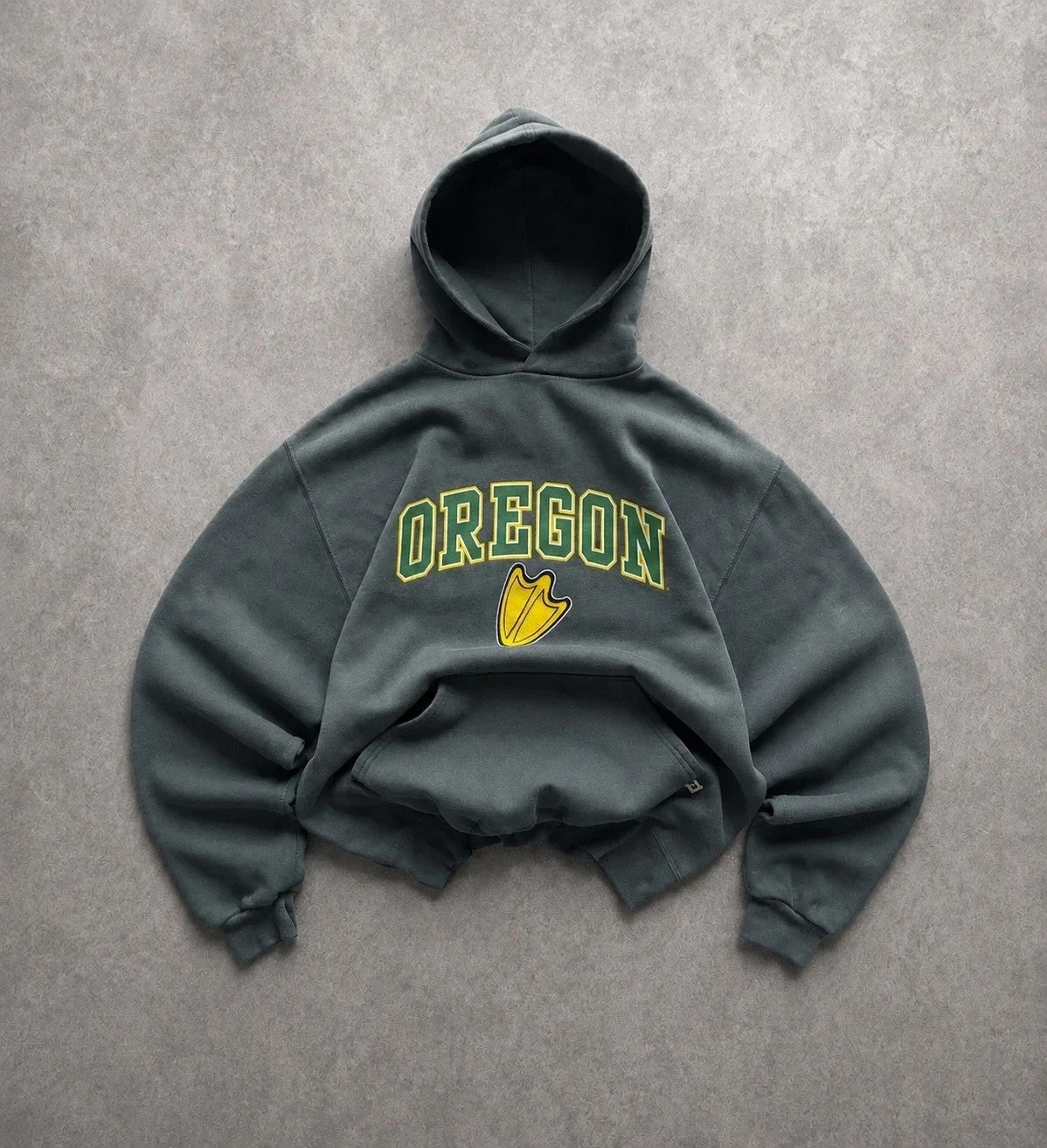 Hoodie Vintage Oregon Ducks University Gris Anthracite – Y2K NCAA Streetwear