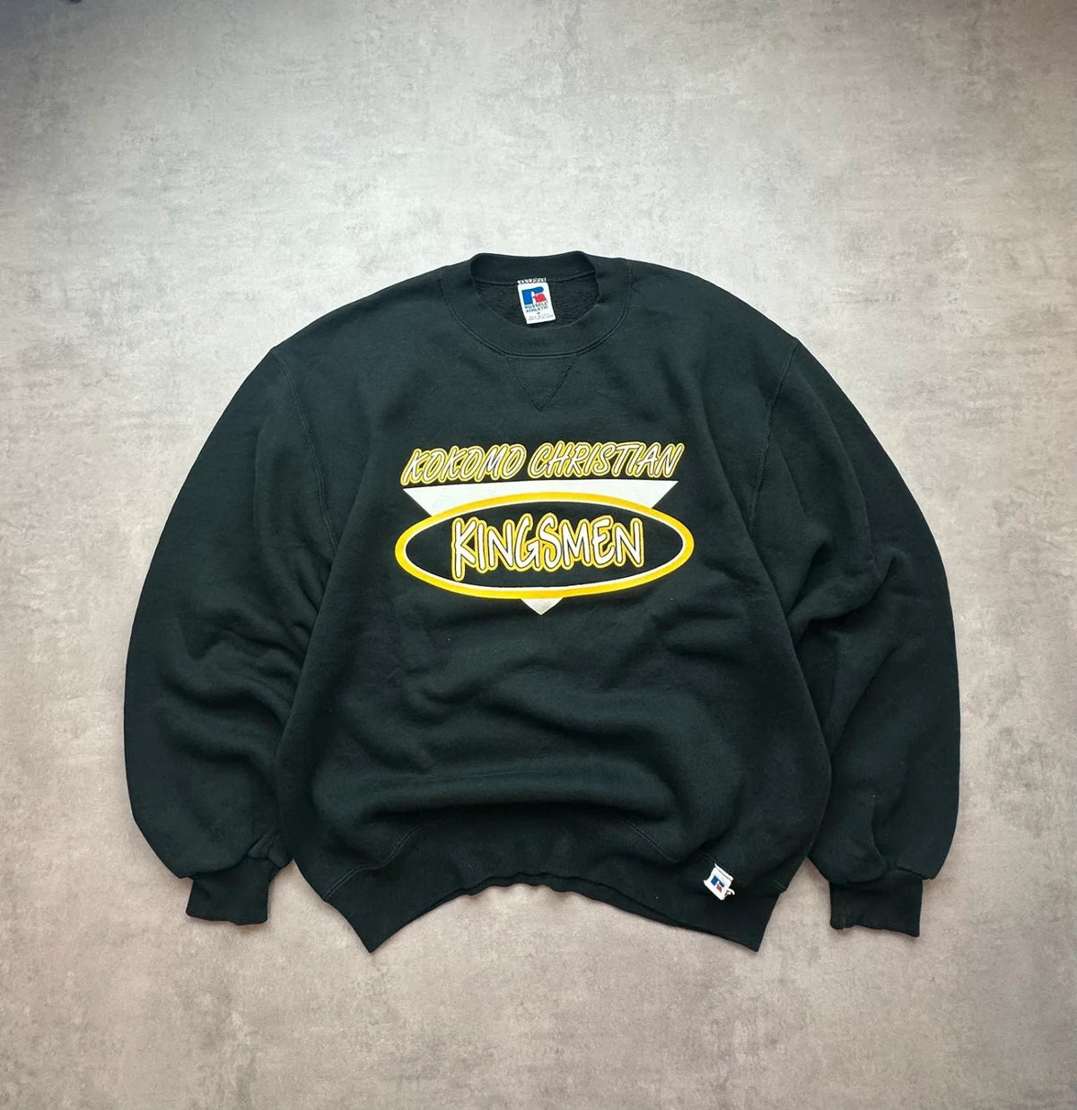 Sweat Russell Athletic Vintage Kokomo Christian Kingsmen Noir – College USA
