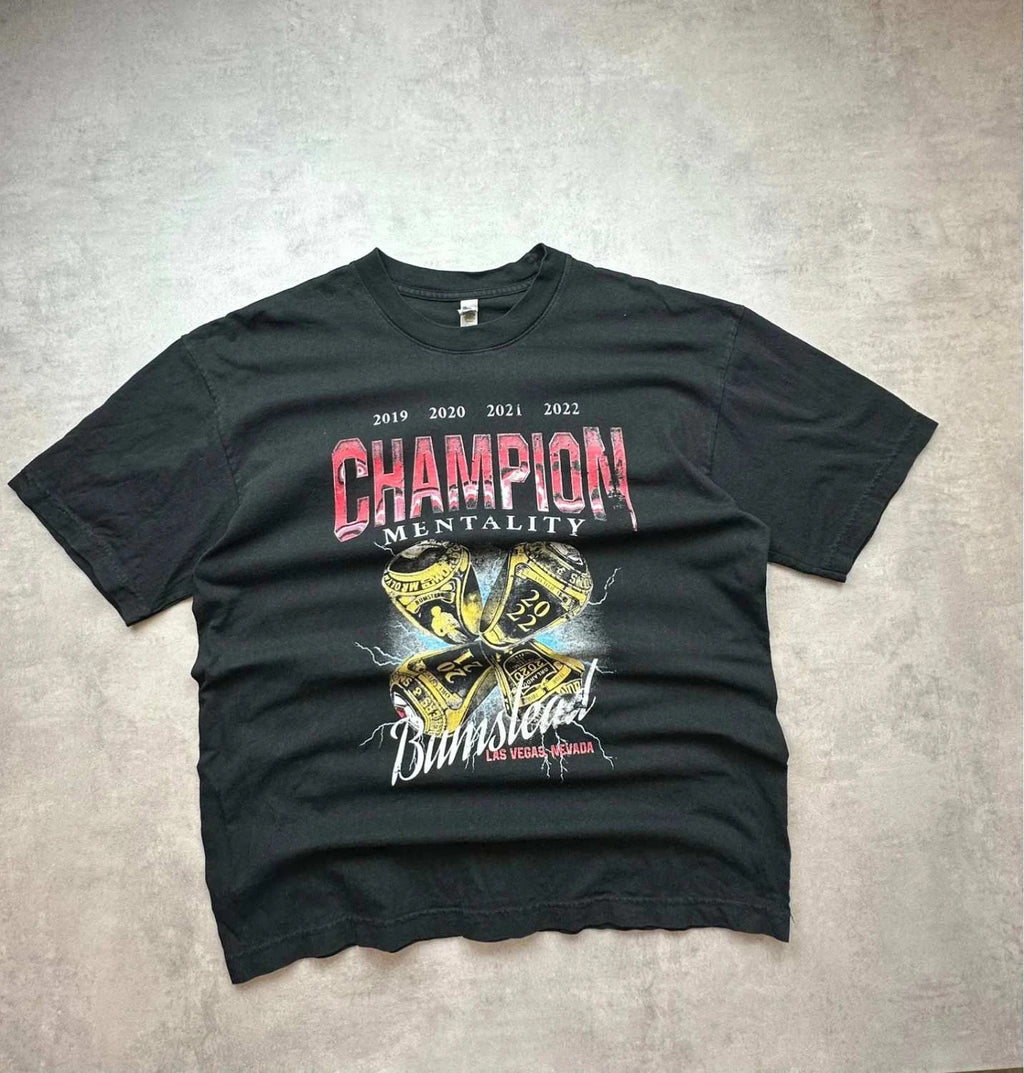 T-Shirt Vintage Chris Bumstead Champion Mentality Noir
