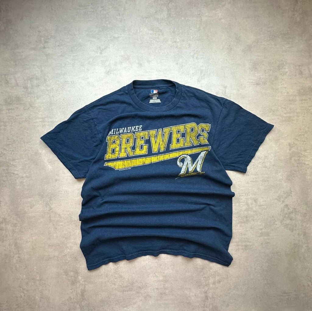 T-Shirt MLB Vintage Milwaukee Brewers Marine