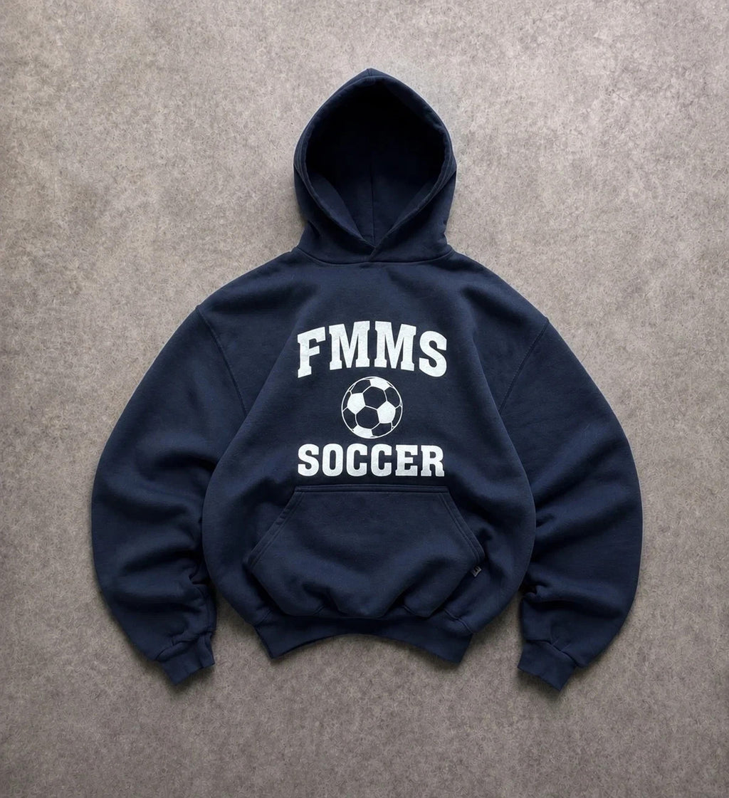 Hoodie Vintage FMMS Soccer – Bleu Marine