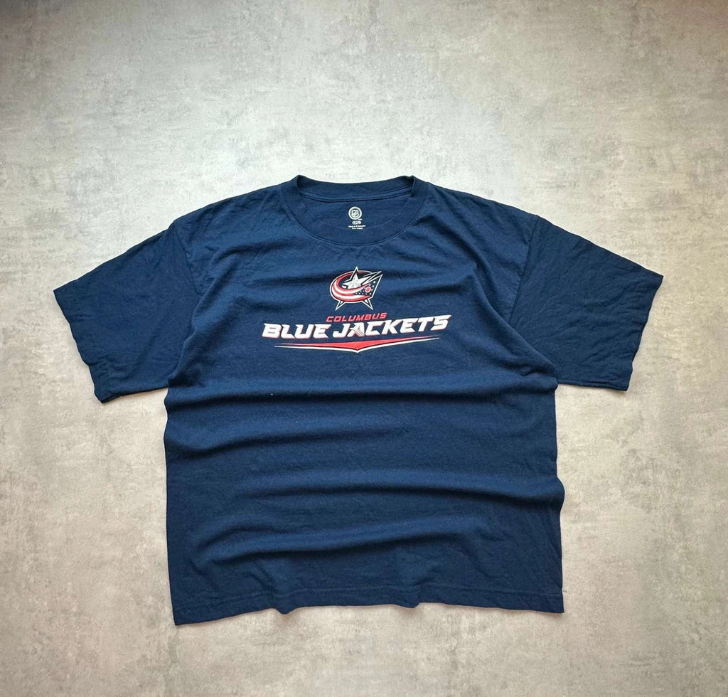 T-Shirt Vintage NHL Columbus Blue Jackets Marine