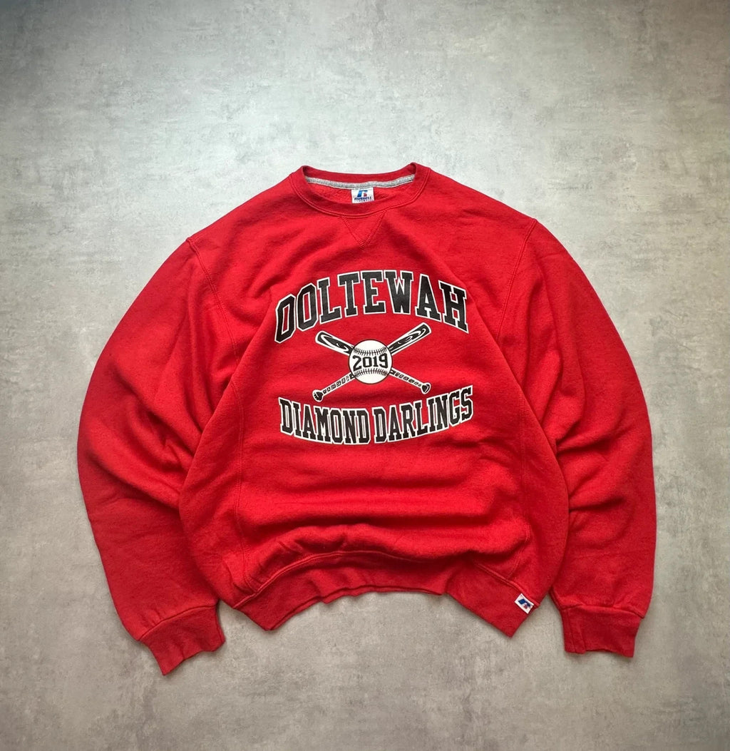 Sweat Russell Athletic Vintage Ooltewah Diamond Darlings Rouge – USA