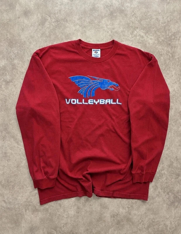 T-Shirt Vintage Long Sleeve Volleyball Champions 2009 – Red
