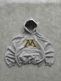 Hoodie Vintage University of Minnesota Golden Gophers Gris – Collegiate NCAA 90s