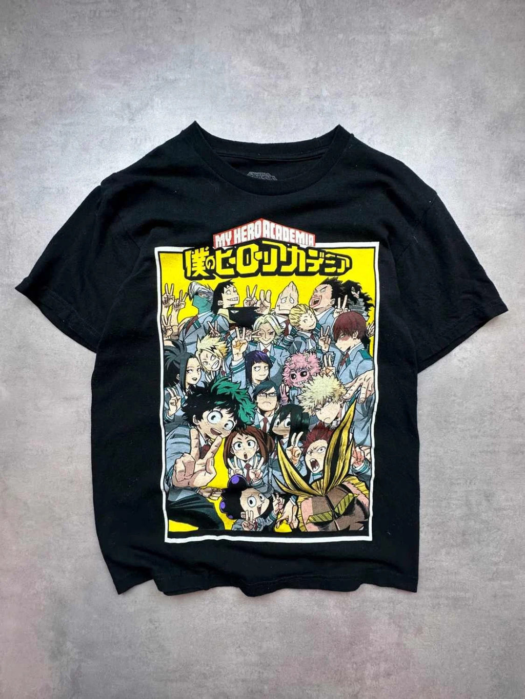 T-Shirt My Hero Academia Classe 1-A – Deku Bakugo Anime Noir Y2K