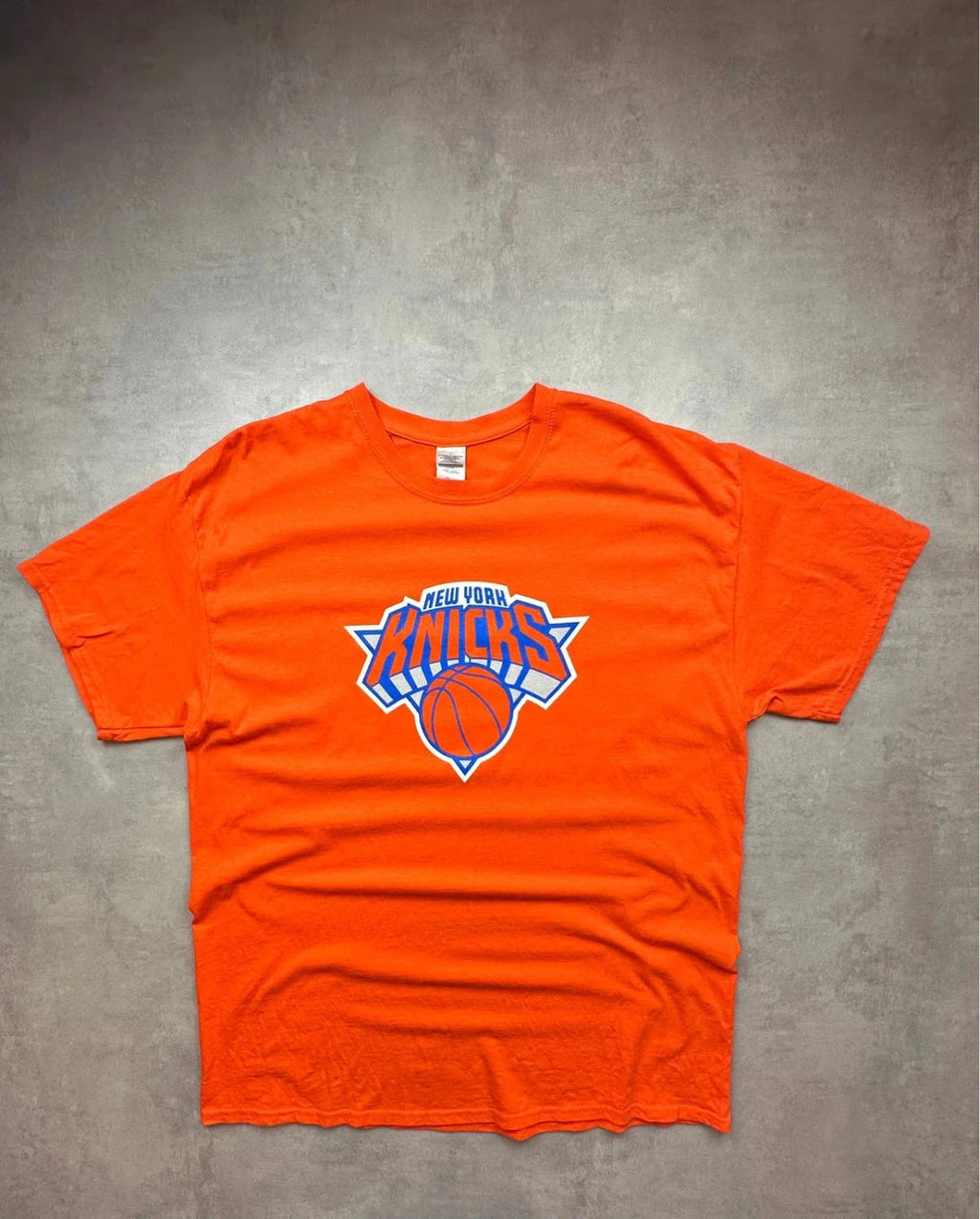 T-Shirt Vintage New York Knicks NBA Orange Logo Basketball 90s Y2K Streetwear