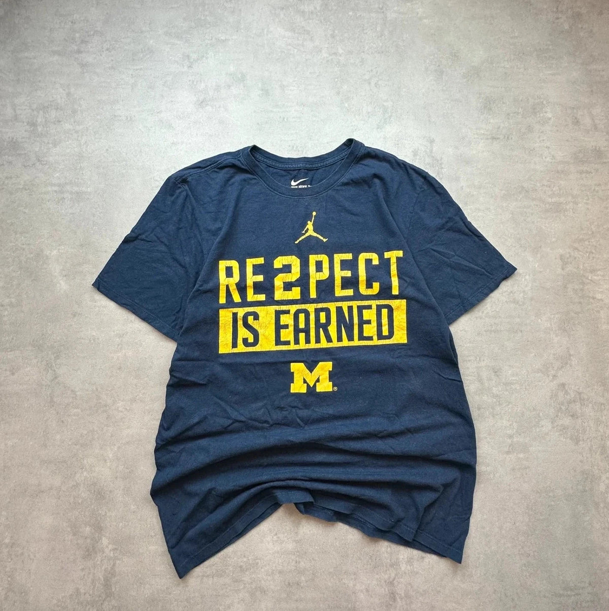 Tee Shirt Vintage Jordan Michigan Wolverines