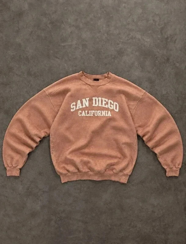 Sweat Vintage San Diego California – Rose Abricot