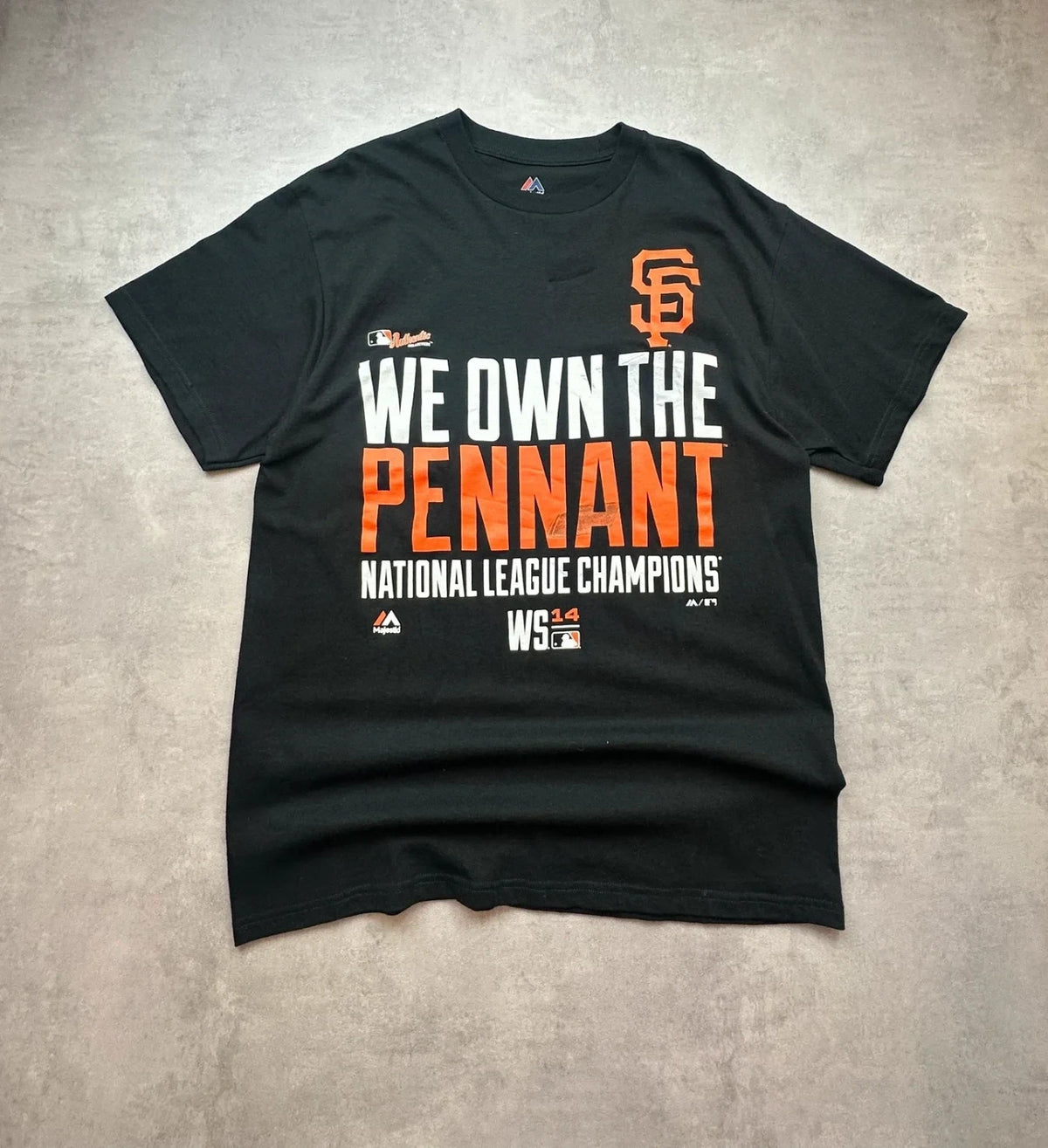 Tee-shirt MLB Vintage San Francisco Giants Majestic National League Champs Noir