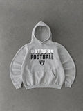 Hoodie Vintage Raiders Football NFL – Gris Chiné
