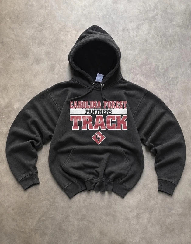 Sweat Hoodie Vintage Carolina Forest Panthers Track – Noir