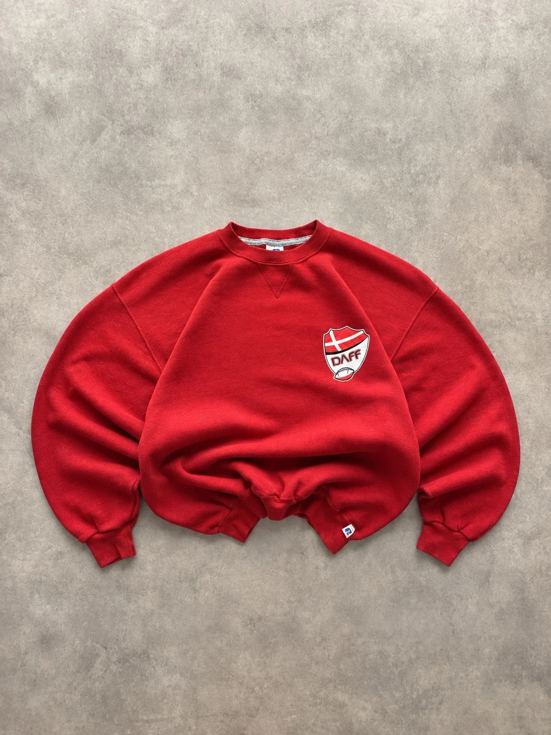Sweat Rugby DAFF Russell Athletic Vintage Rouge