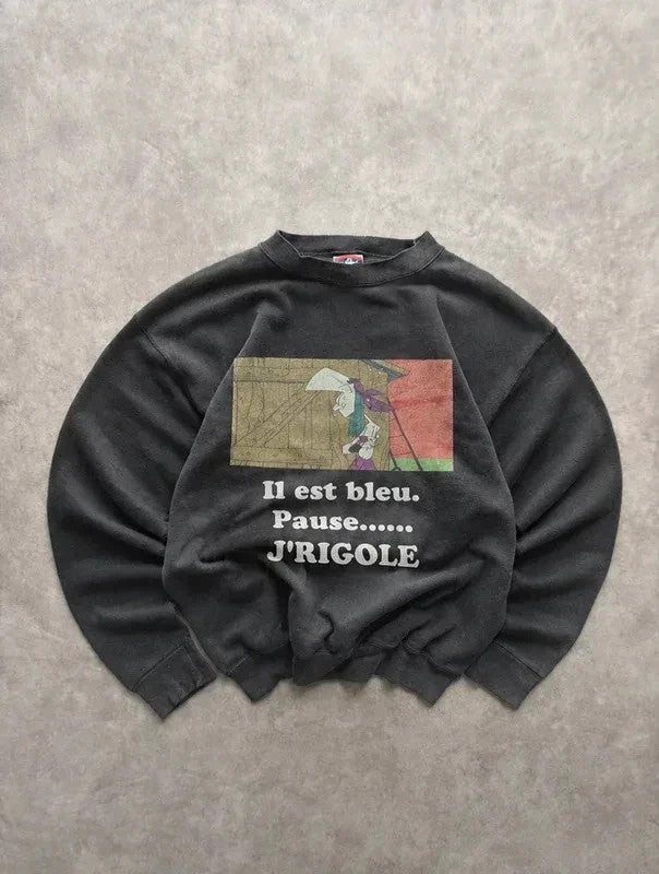 Sweat Crewneck Vintage Pirate « J’Rigole » Y2K