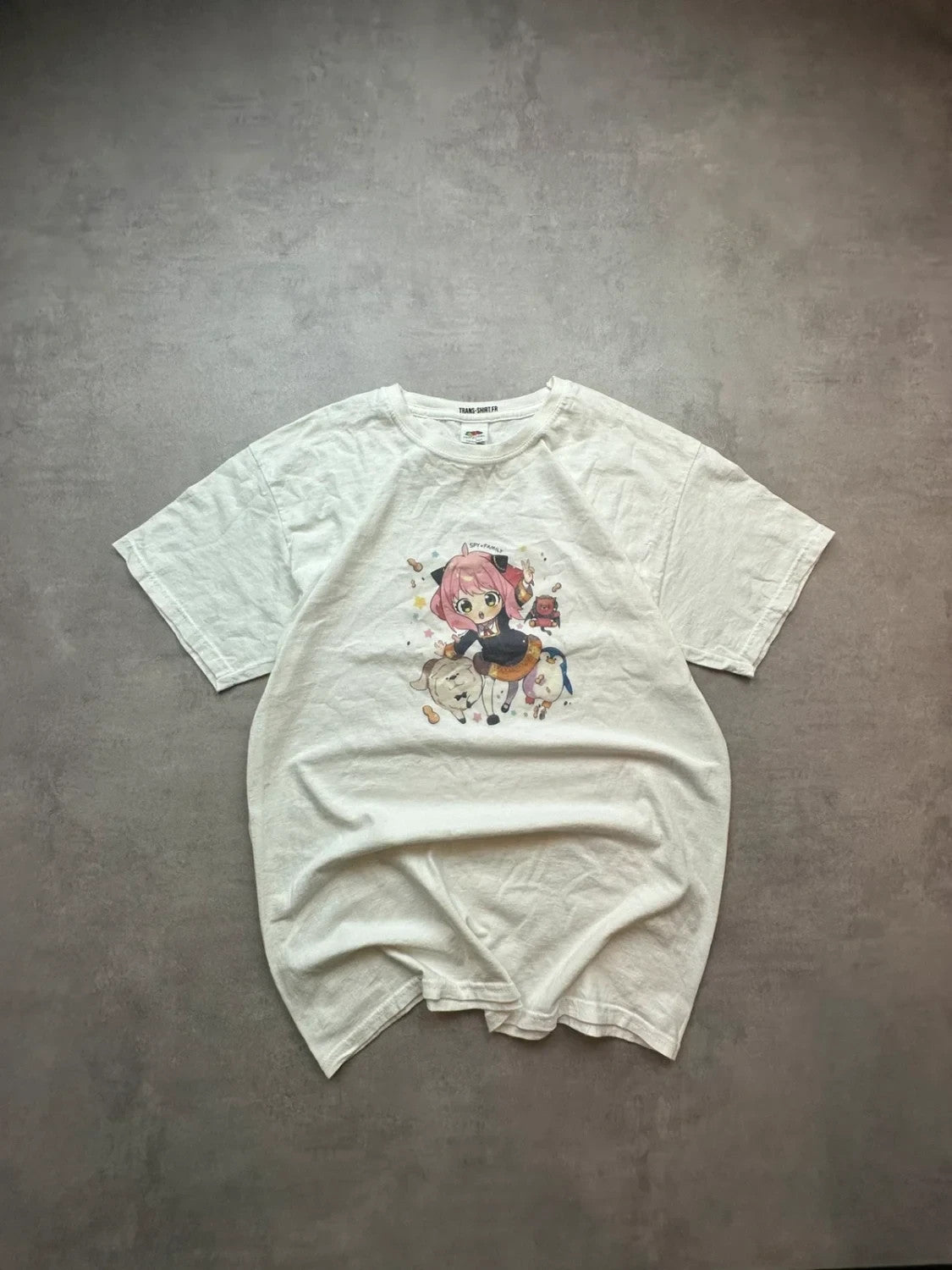 T-Shirt Vintage SPY x FAMILY Anya Forger Anime Japonais – Blanc