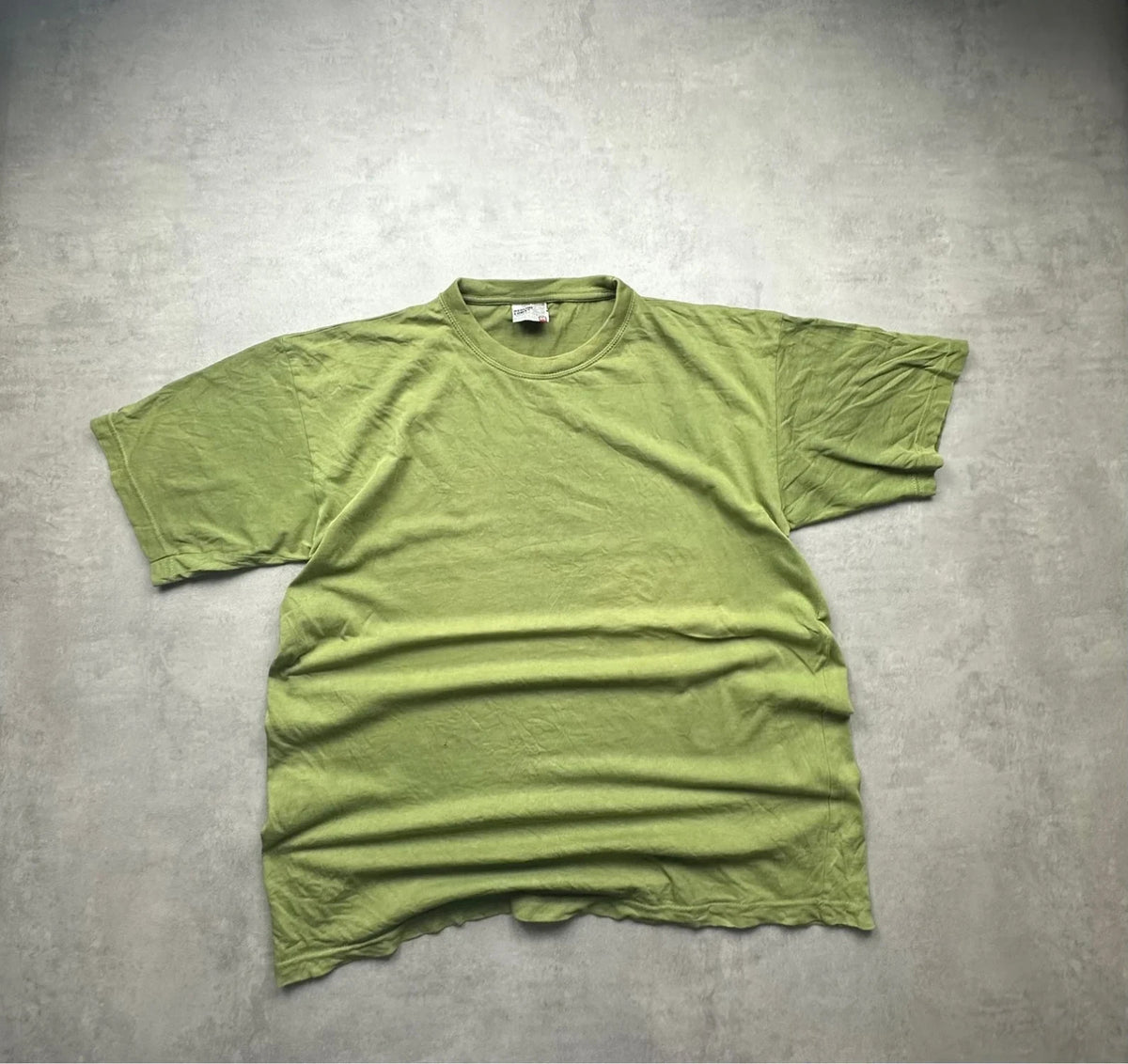 Tee-shirt Uni Vert 100% Coton Vintage