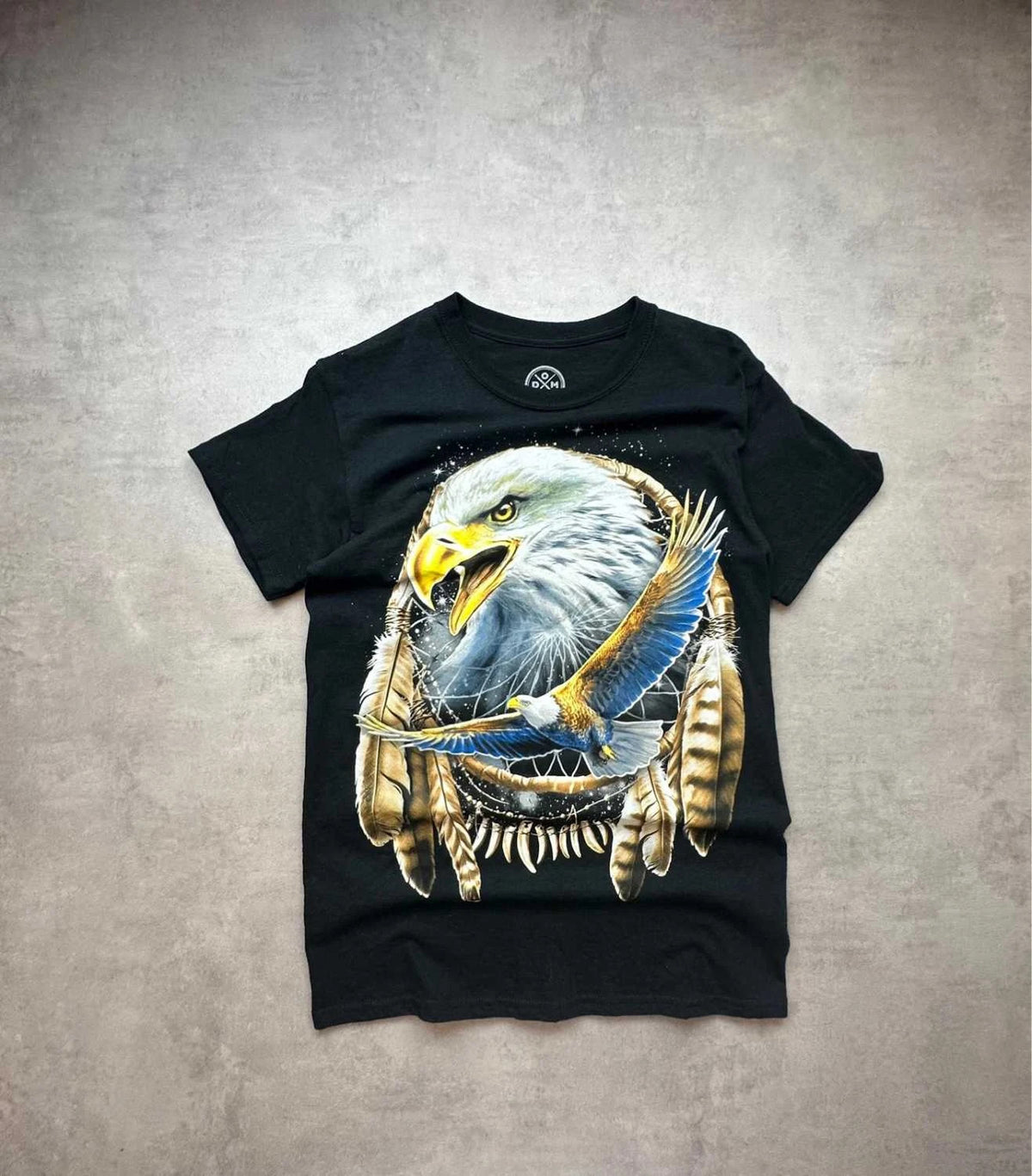 Tee Shirt Vintage Eagle Dreamcatcher Noir – Graphic Aigle Y2K 90s Streetwear
