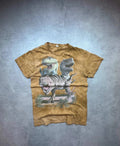 Tee Shirt Vintage Dinosaur Print 90s Marron – Graphic Animal Y2K Streetwear