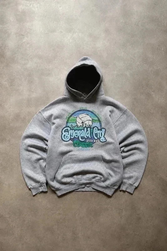 Sweat Hoodie Vintage Emerald City Volleyball Club