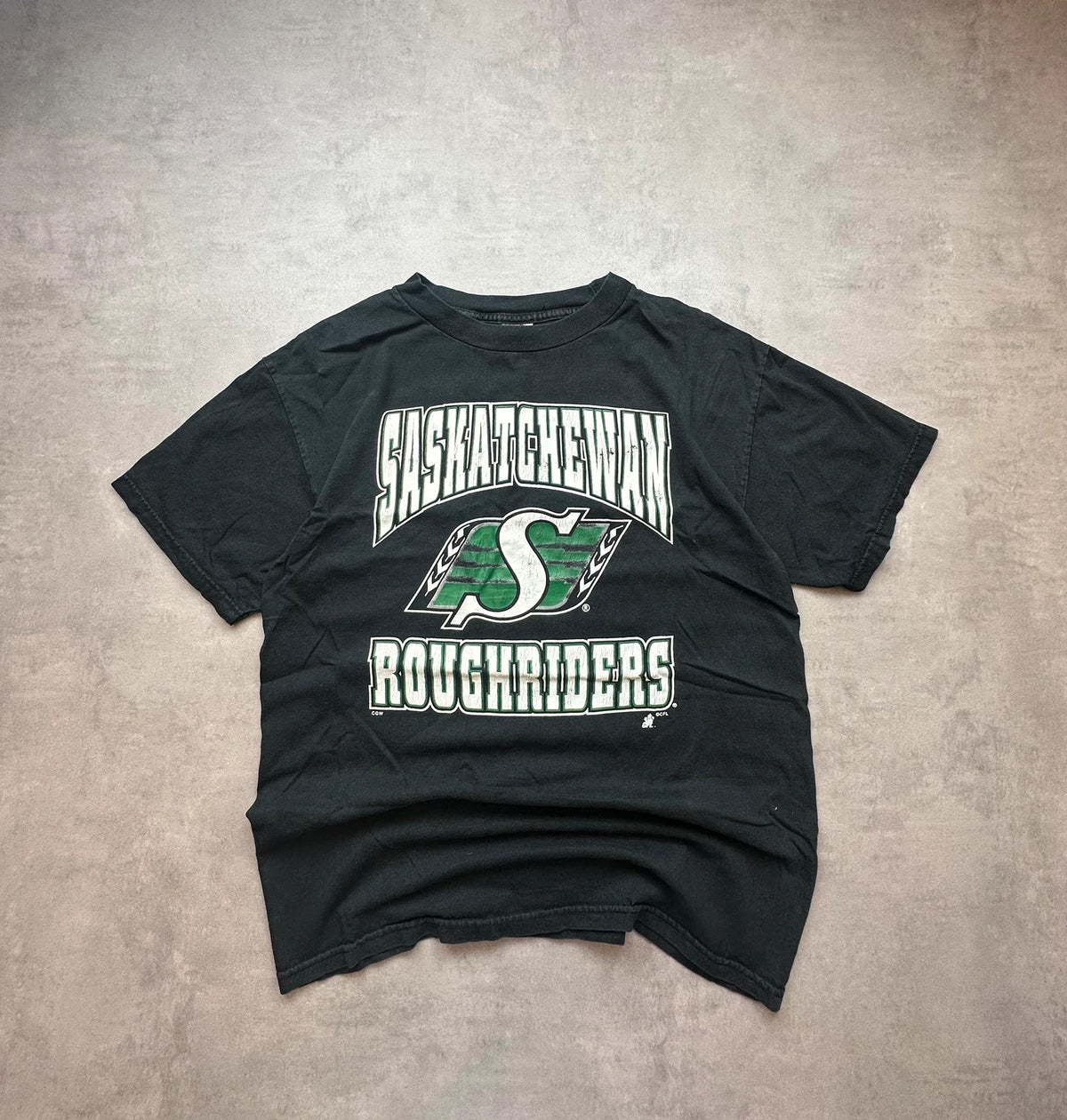 Tee-shirt Vintage Saskatchewan Roughriders Noir