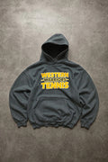 Hoodie Vintage Western Warriors Tennis – Gris Anthracite