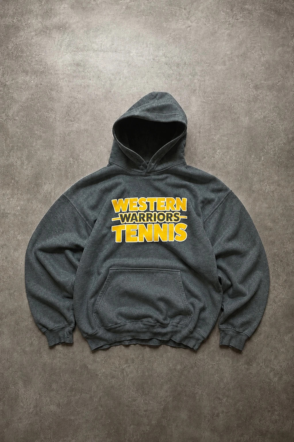 Hoodie Vintage Western Warriors Tennis – Gris Anthracite