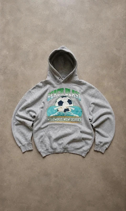 Sweat Hoodie Vintage Beach Blast Wildwood New Jersey – Gris