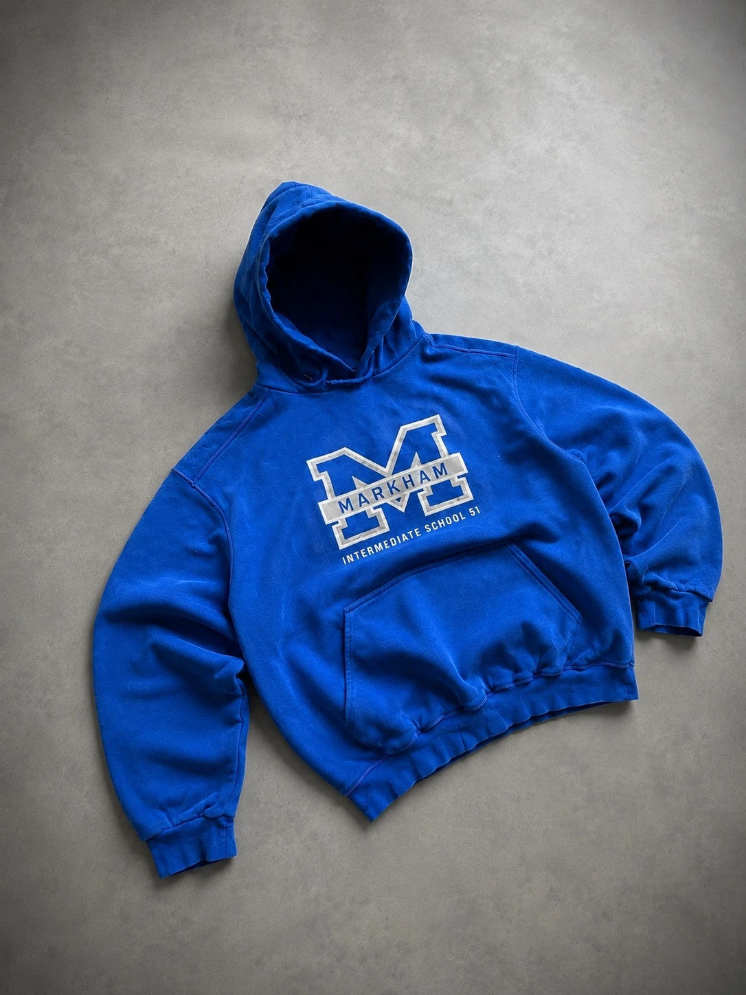 Hoodie Vintage Markham Intermediate School 51 – Bleu Royal
