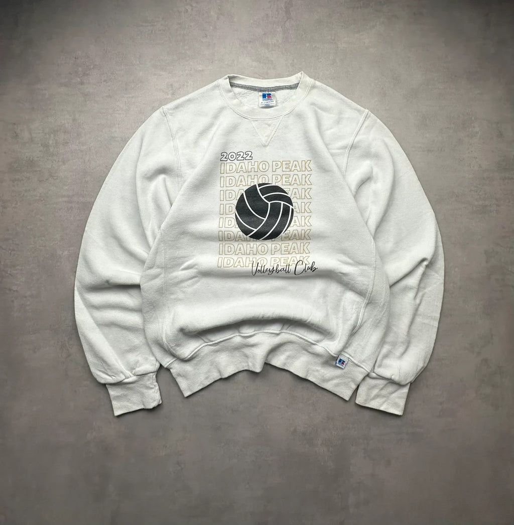 Sweat Russell Athletic Vintage Idaho Peak Blanc