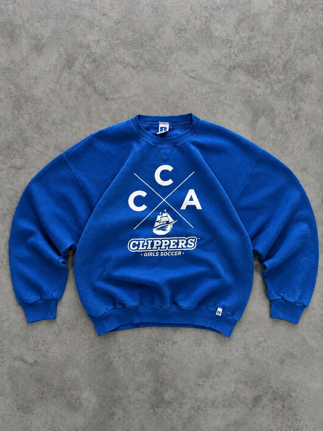 Sweat Vintage Russell Athletic Clippers Girls Soccer – Bleu