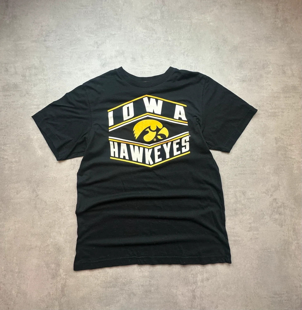 Tee-shirt College Vintage Iowa Hawkeyes Noir