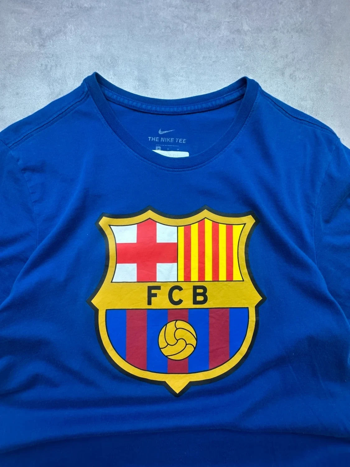 Tee-shirt Nike Vintage FC Barcelone Bleu Homme Taille M | WellStore Vintage
