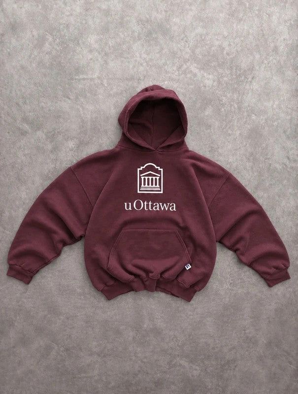 Sweat Hoodie Vintage University of Ottawa Canada – Bordeaux