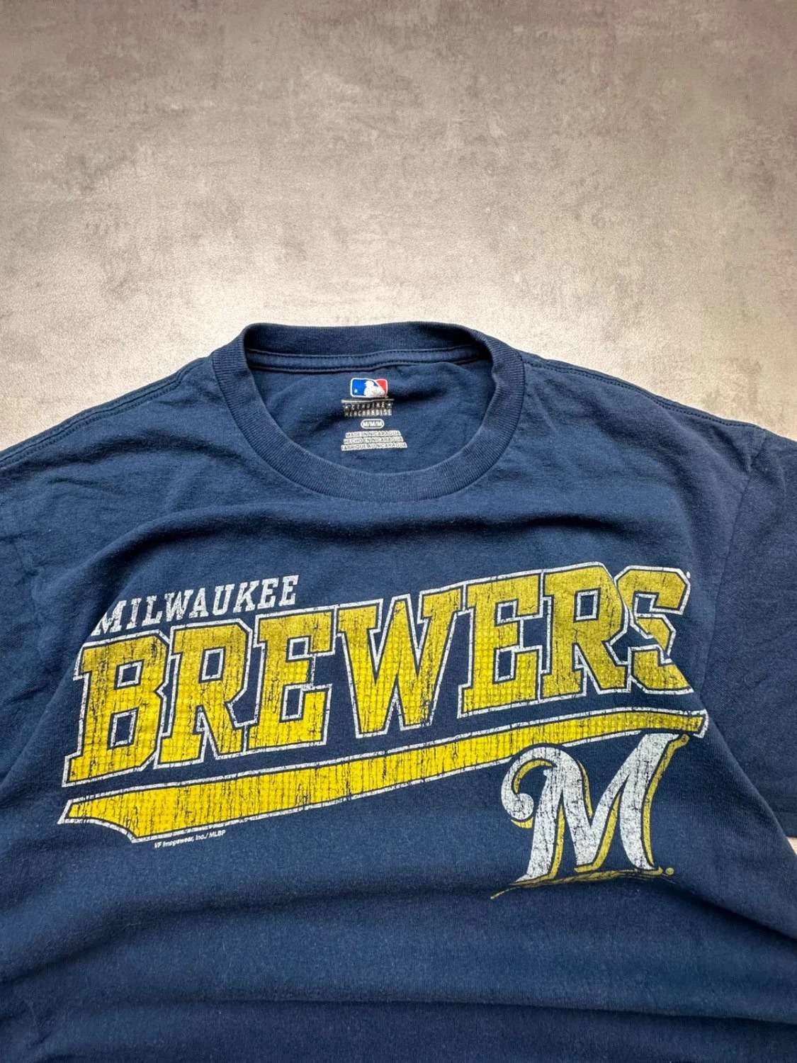 T-Shirt MLB Vintage Milwaukee Brewers Marine