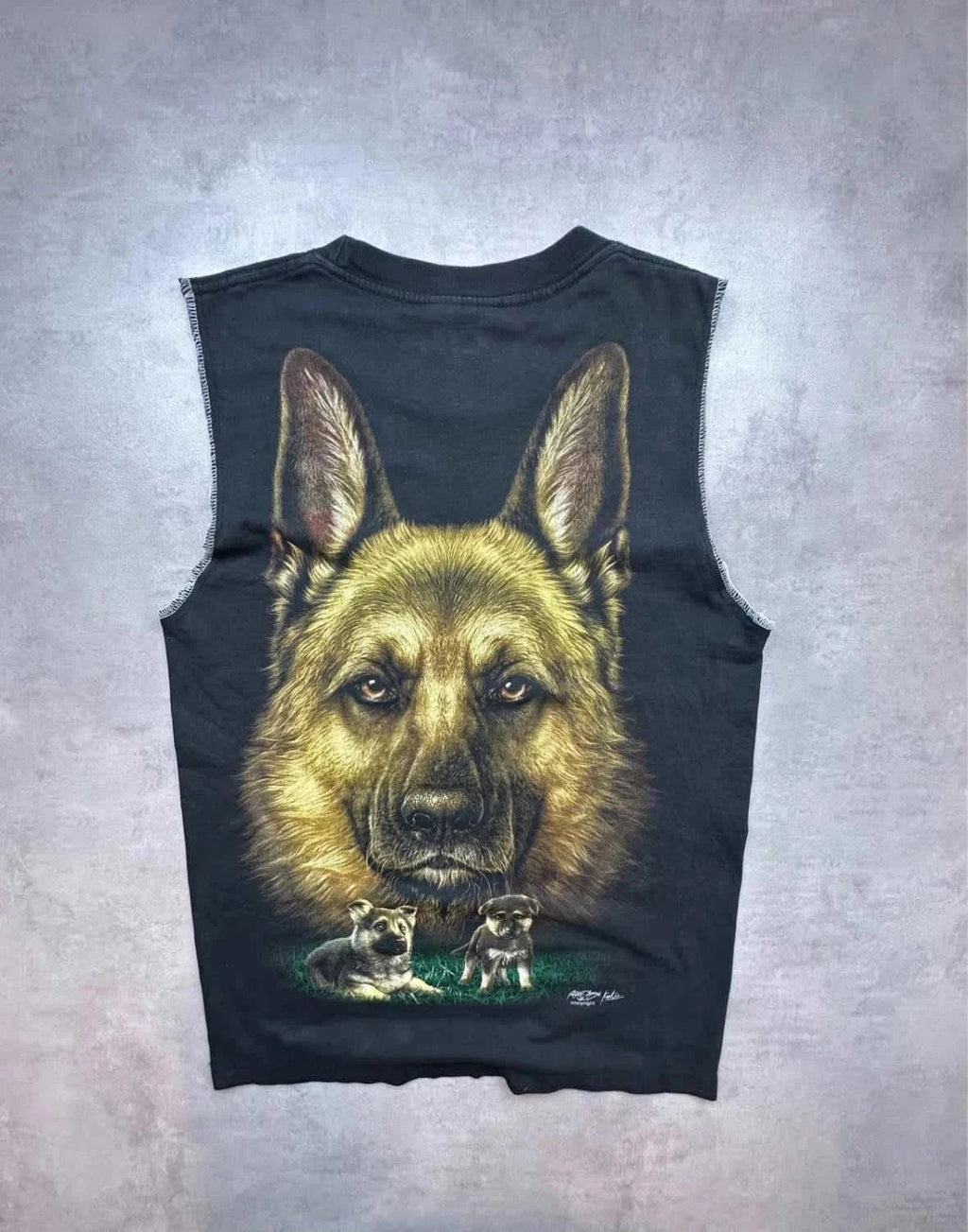 Tee Shirt Vintage Dockers Dogs Print – Noir – Y2K / 90s