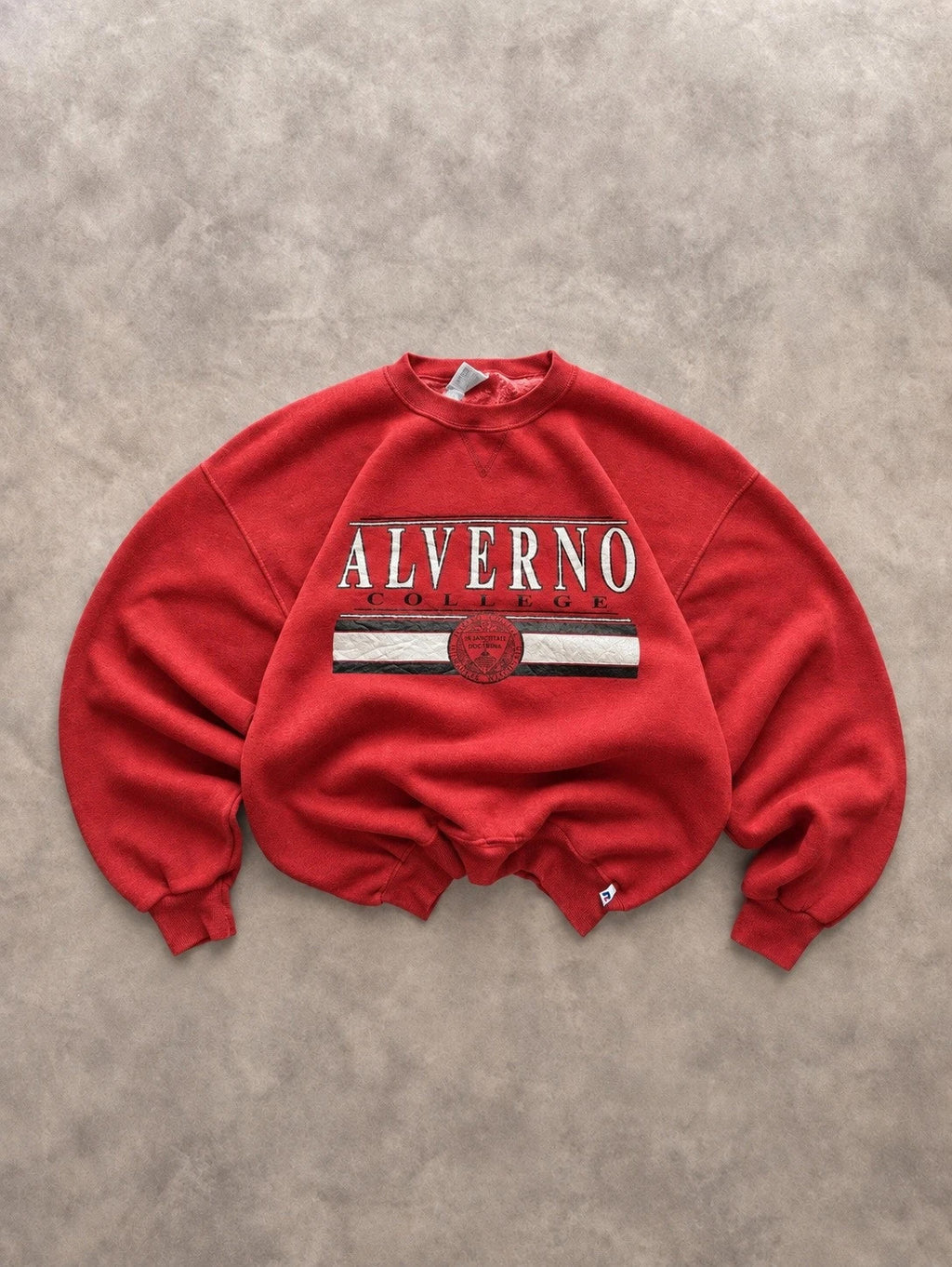Sweat Russel Athletic Vintage Alverno College – Rouge