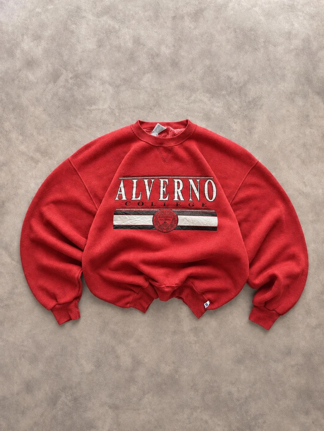 Sweat Russel Athletic Vintage Alverno College – Rouge