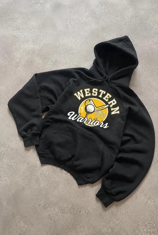 Sweat Vintage Western Warriors Girls Golf – Noir
