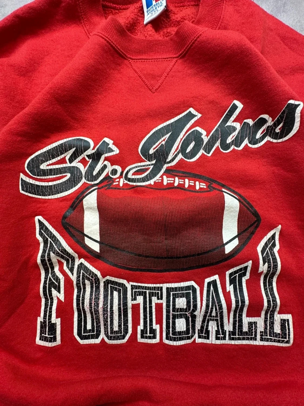 Sweat Russell Athletic Vintage St Johns Football Rouge – USA