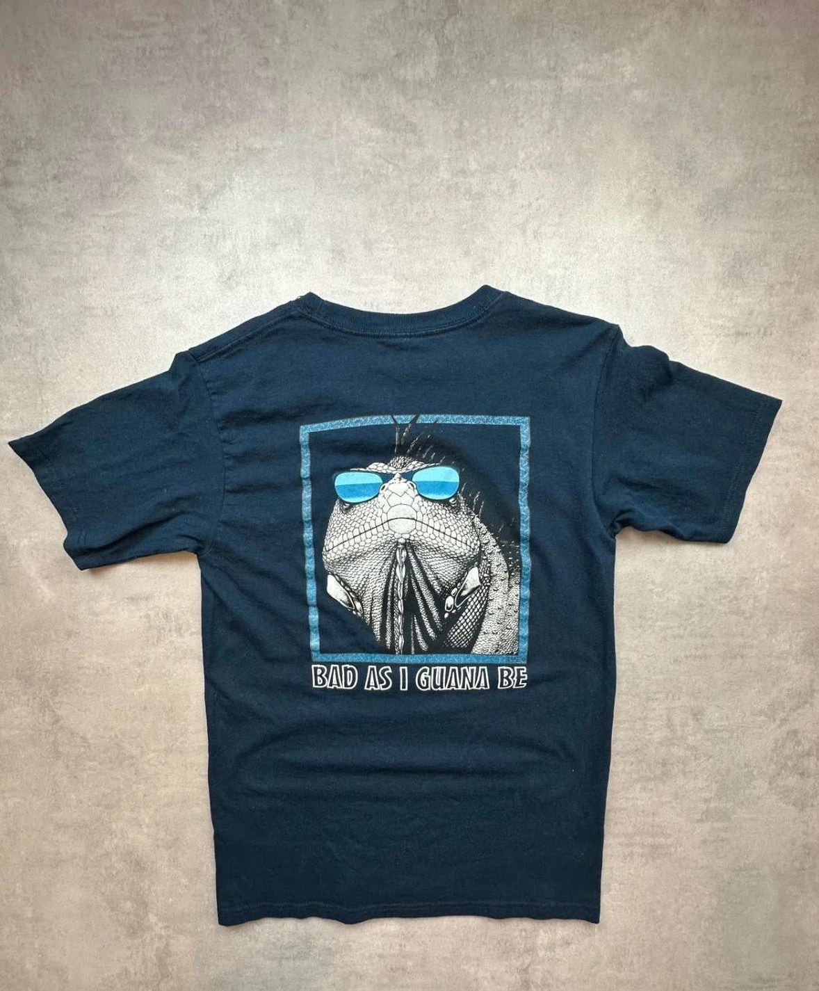 Tee-shirt Vintage Iguane Graphic Print Marine