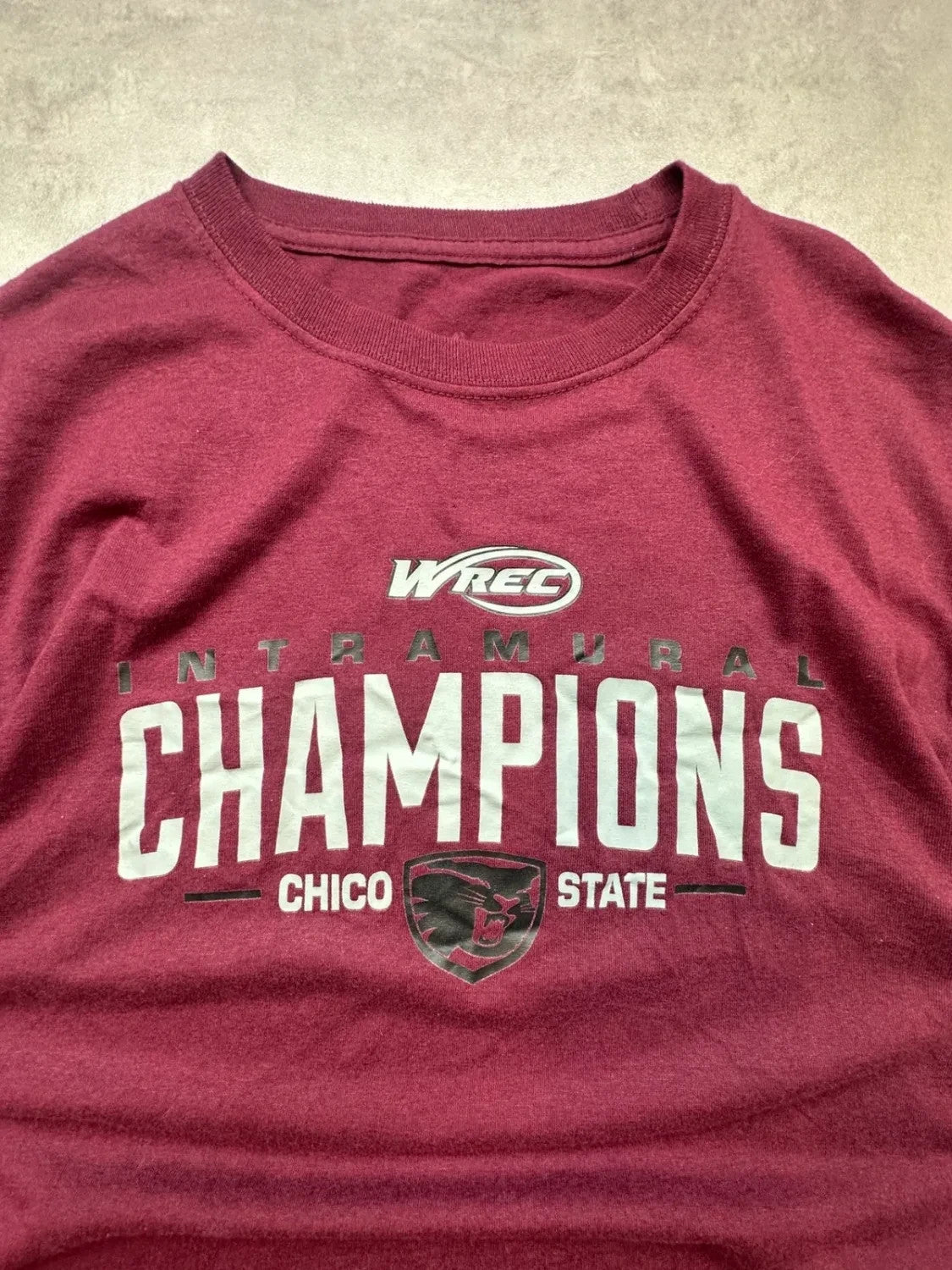 Tee-shirt Vintage Chico State Champions Bordeaux | WellStore Vintage
