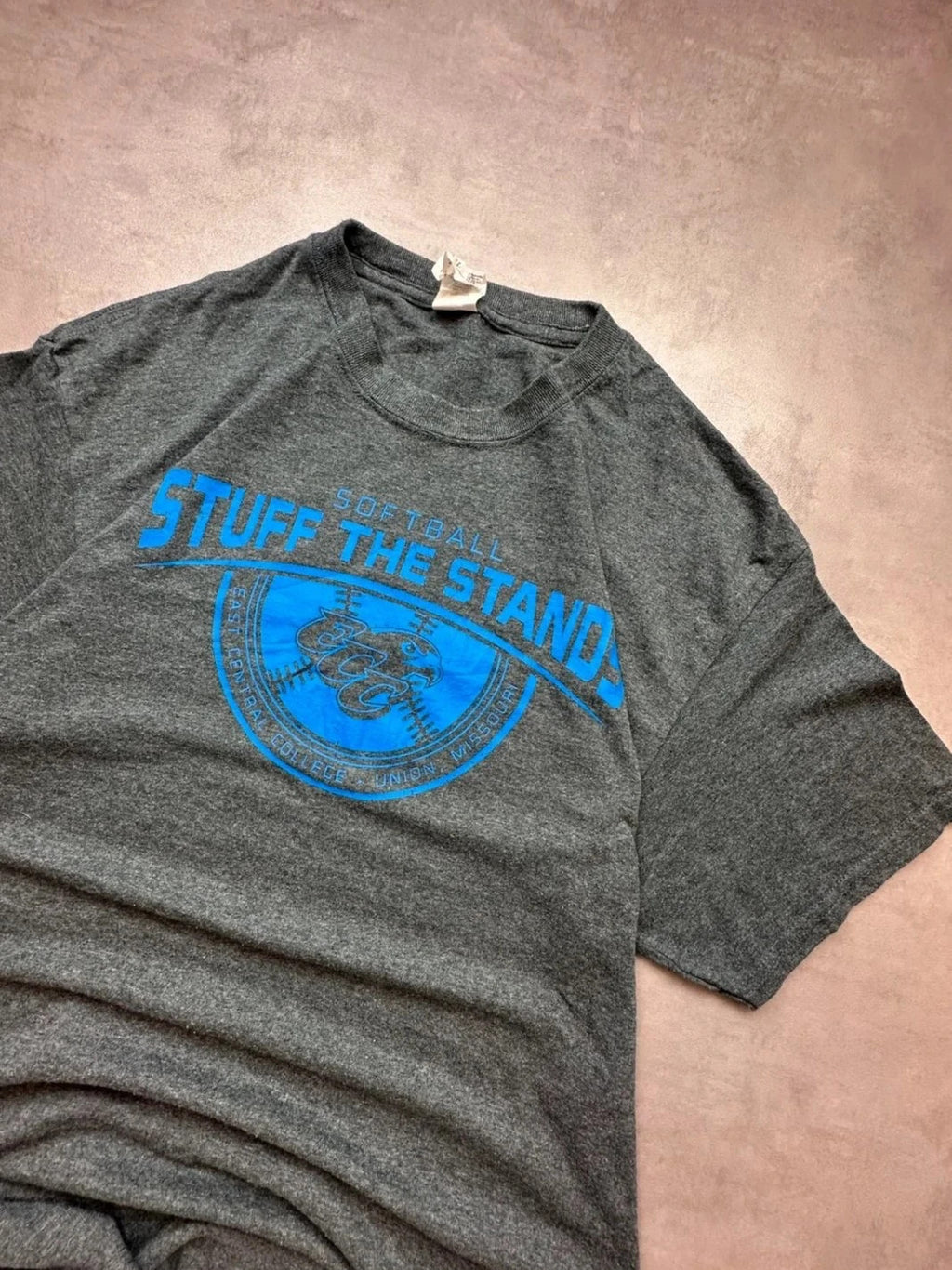 Tee Shirt Vintage East Central College Gris – College USA