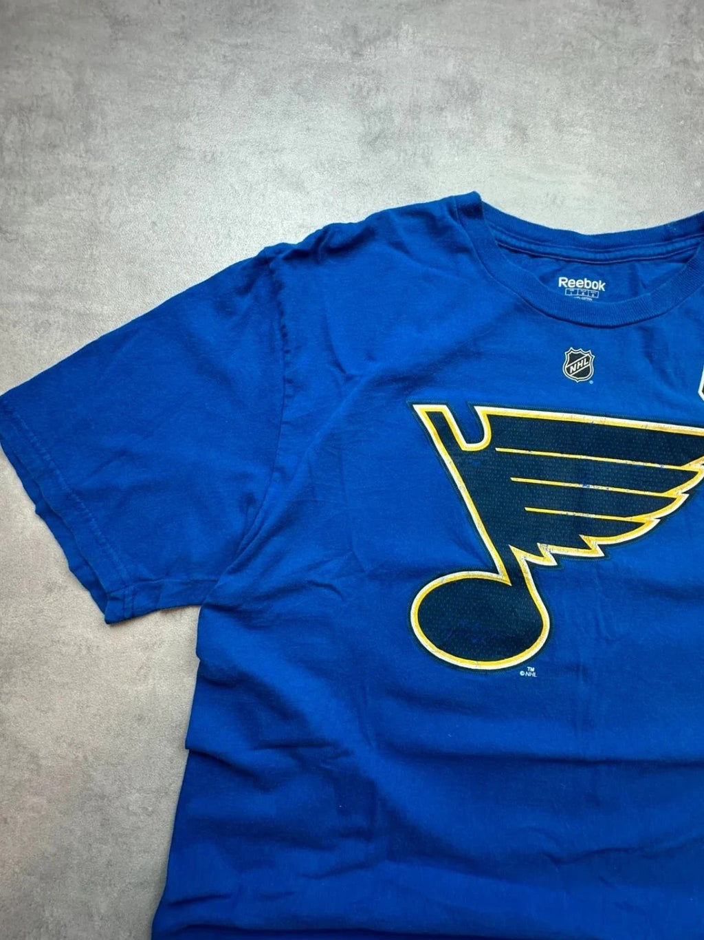 Tee-Shirt NHL Vintage David Backes #42 Bleu