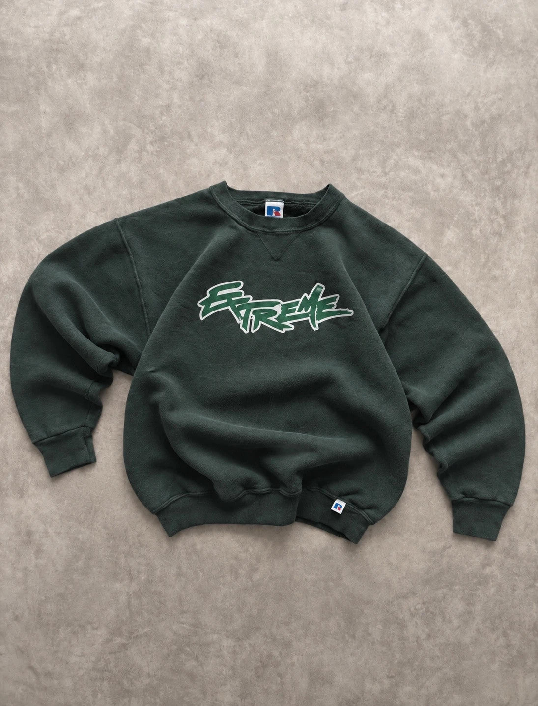 Sweat Crewneck Vintage Russell Athletic Extreme – Green